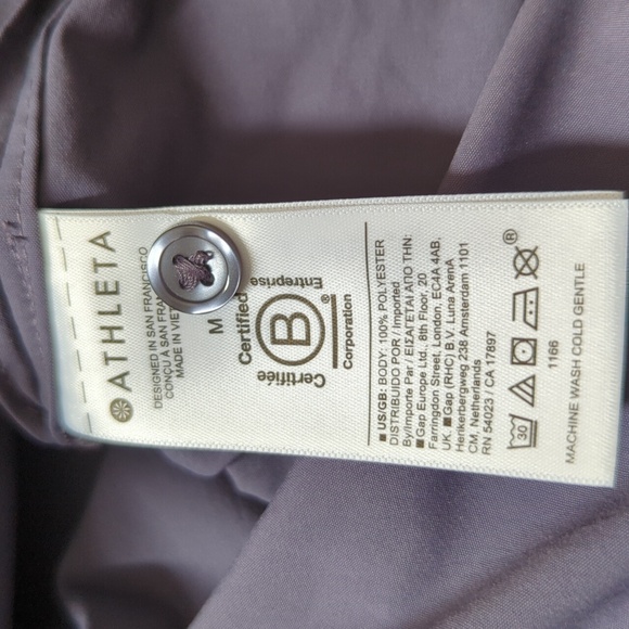 Athleta Relaxed Poplin Button Down Dusk Violet M - Picture 13 of 16